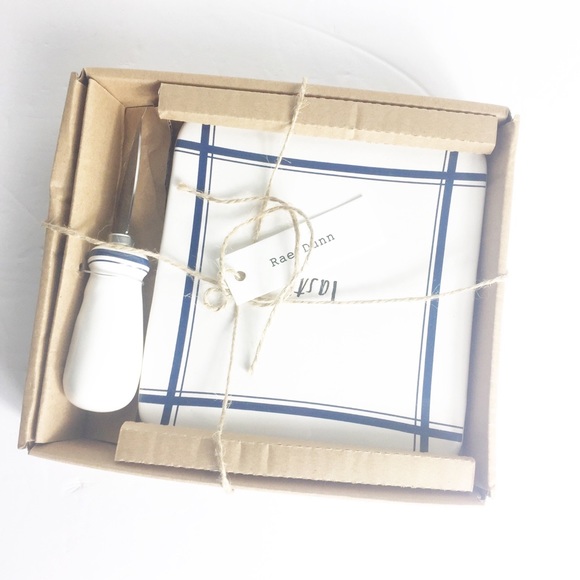 rae dunn Other - Rae Dunn Taste Plate Cutlery Knife Set White Blue